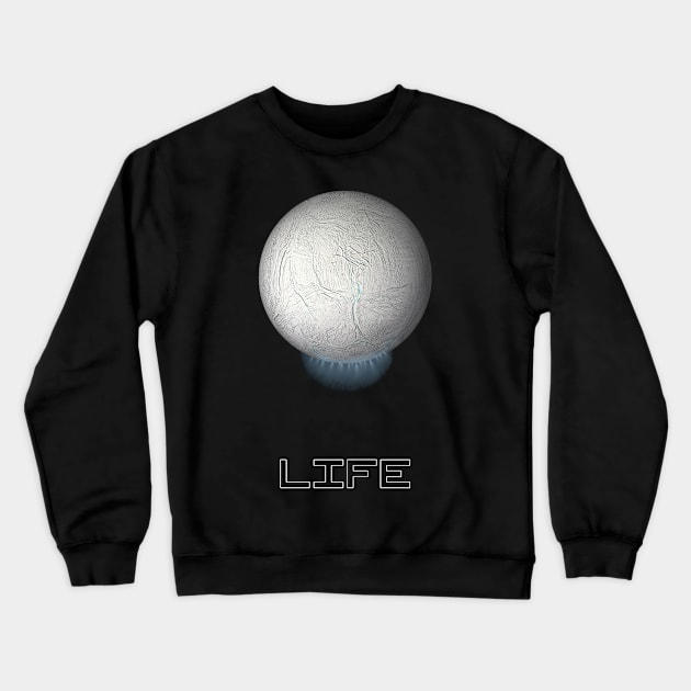 Life on Enceladus Crewneck Sweatshirt by HuygensBase